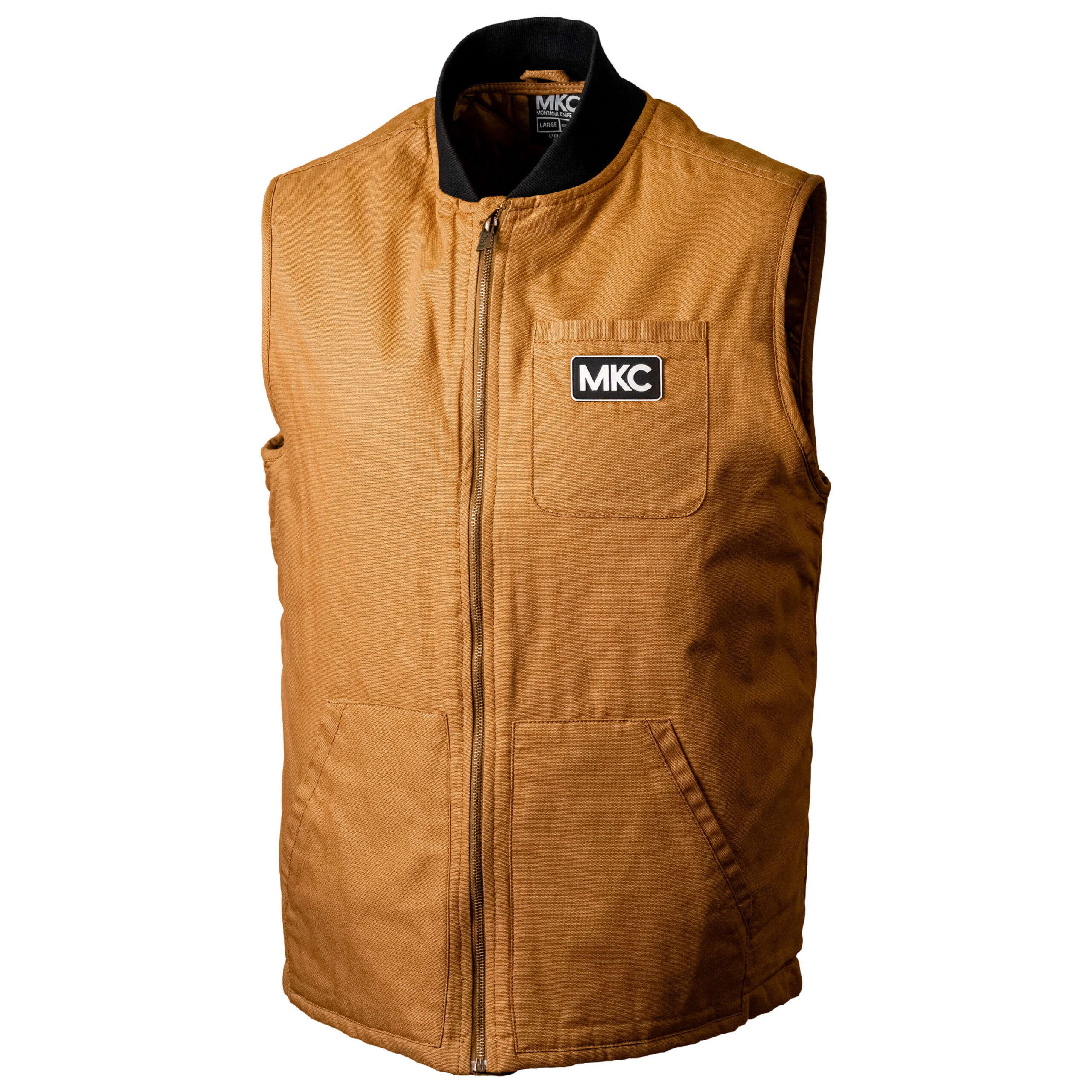 001-CANVASWORKVEST-TAN-ZIPPED